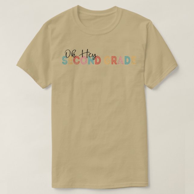 Oh, 2. Klasse zurück zur Schule Retro Vinta T-Shirt (Design vorne)