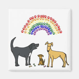 OH aimant de chiots et d'arc-en-ciel