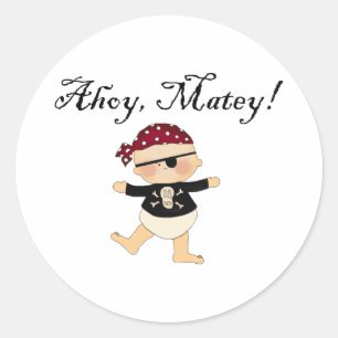 Oh autocollants de copain de pirate de bébé