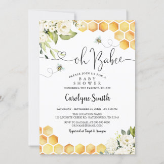 Oh BaBee Genre Neutre Baby shower Invitation