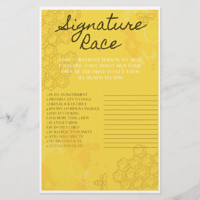 Oh Babee Signature Race Game Flyer (Vorne)