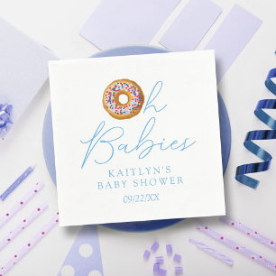 Oh Babies Donut Sprinkle Twin Boys Baby Dusche Serviette