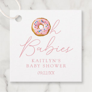 Oh Babies Donut Sprinkle Twin Girls Babydusche Geschenkanhänger