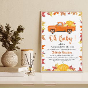 Oh Baby a Little Pumpkin Baby Shower Einladung