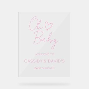 Oh Baby Acrylic Babyduschzeichen Acrylschild