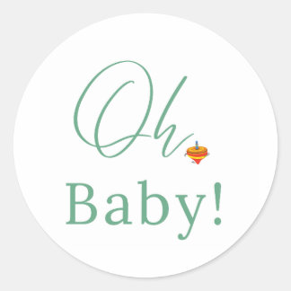 "Oh Baby" Aufkleber mit Spielzeug-Knauf