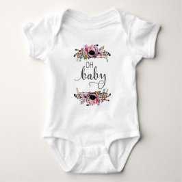 Oh Baby | Baby Girl Boho Blumenfüther Frame Tutu Strampler