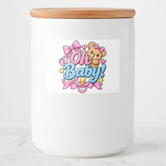 Oh Baby! Baby Shower Feier Design Lebensmitteletikett