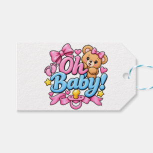 Oh Baby! Baby Shower Feierdesign Geschenkanhänger