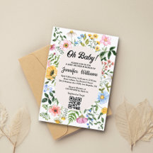 oh Baby, Babydusche qr Blumenkode Wildblumen