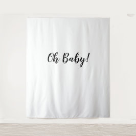 Oh Baby Backdrop Oh Baby Banner Band Wandteppich