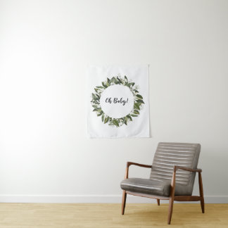 Oh Baby Backdrop Oh Baby Banner Band Wandteppich