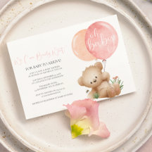Oh Baby Bär & Die Biene Baby Shower Einladung