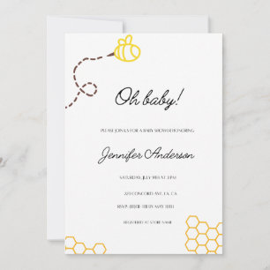 Oh, Baby! Bee Baby Shower Einladung