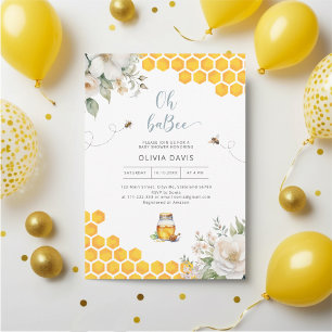 Oh Baby Bee Honey Baby Shower Einladung