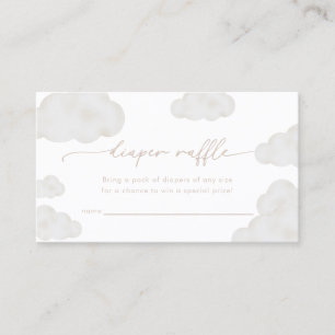 Oh Baby Beige Cloud Baby Dusche Windel Raffekarte Visitenkarte