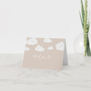 Oh Baby Beige Cloud Baby shower Carte de remerciem