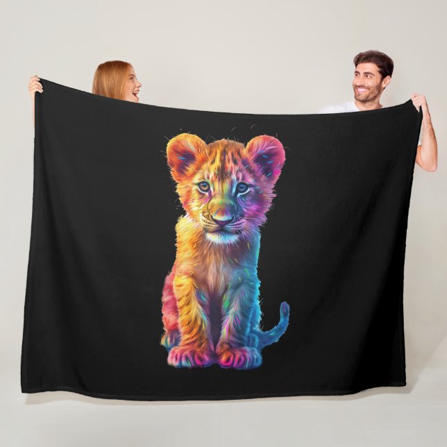 Oh Baby Big Cat Cub Fleecedecke (Beispiel)