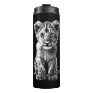 Oh Baby Big Cat Cub Gray Thermosbecher