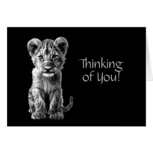 Oh Baby Big Cat Cub Grey Salutation personnalisée