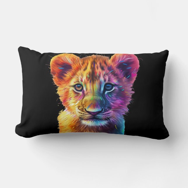 Oh Baby Big Cat Cub Lendenkissen (Vorderseite)