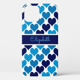 Oh Baby-Blau-Herz-Monogramm Case-Mate iPhone Hülle