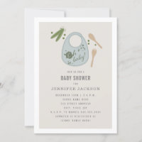 Oh Baby Blue Bib Peas Boy Baby Dusche