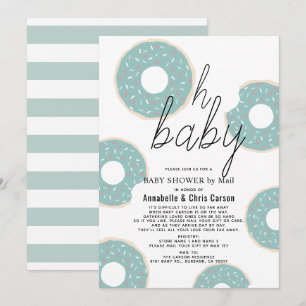 Oh Baby Blue Donut Boy Baby Dusche von Mail Einladung