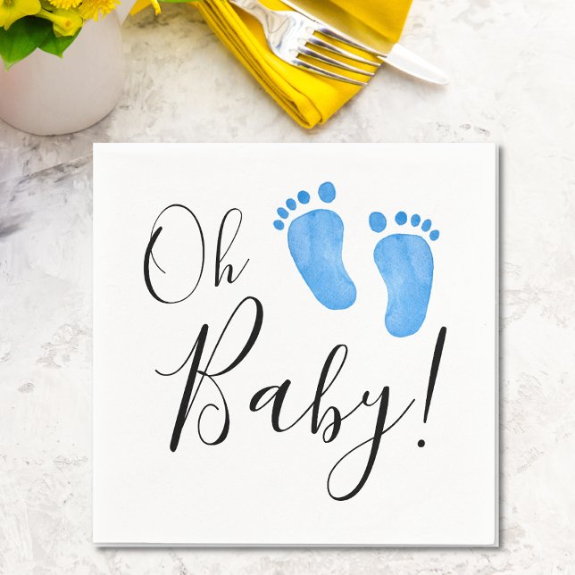 Oh Baby Blue Feet Baby Dusche Serviette (Von Creator hochgeladen)