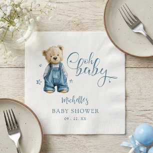 Oh Baby Blue Jean Baby Denim Baby Baby-Party Serviette