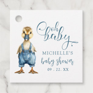 Oh Baby Blue Jean Baby Denim Baby Shower Geschenkanhänger