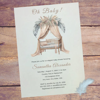 Oh Baby Boho Babydusche Einladung