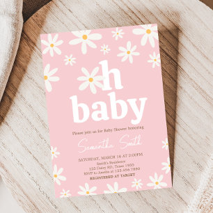 Oh Baby Boho Daisy Baby Shower Einladung