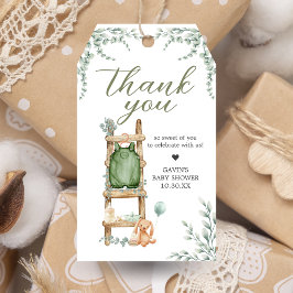 Oh Baby Boho Eucalyptus Baby Shower Fevor Tags Geschenkanhänger