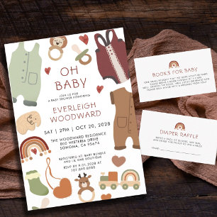 Oh Baby Boho Kleidung Toys Boy Baby Dusche Einladung