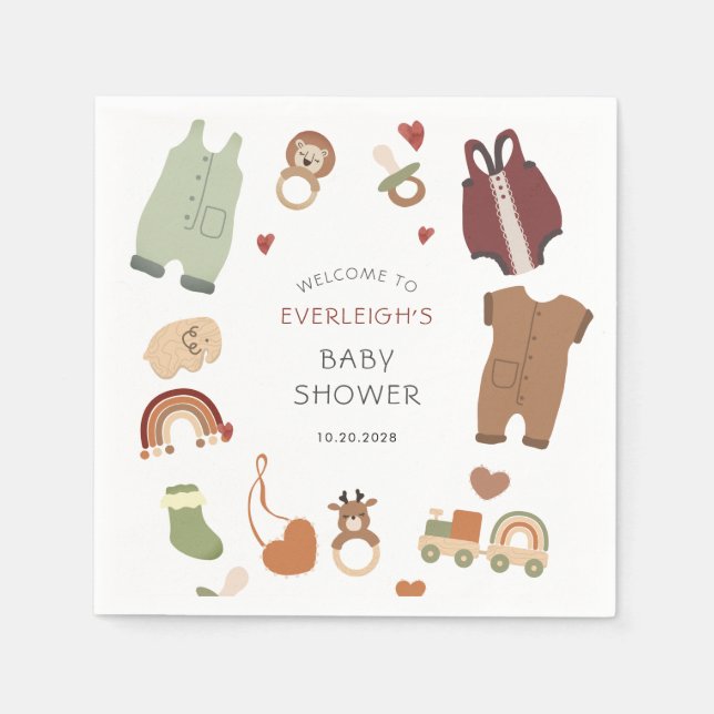 Oh Baby Boho Kleidung Toys Boy Baby Dusche Serviette (Vorderseite)
