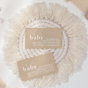 Oh Baby Boho Modern Simple Baby Showbook Begleitkarte
