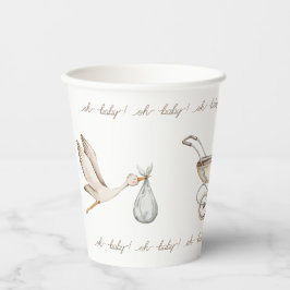 Oh Baby Boho Wasserfarbe Gender Neutral Pappbecher