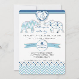 Oh Baby BOY Dusche Herz Elefanten Kleiner Mann Einladung