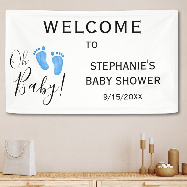Oh Baby Boy's Baby Dusche Willkommen Banner (Von Creator hochgeladen)