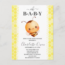 Oh Baby Bumblebee Babydusche Einladung Postkarte