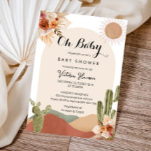 Oh Baby Cactus Desert Baby Shower Southwestern