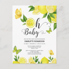Oh Baby Citrus Lemon Baby Dusche Custom Einladung Postkarte
