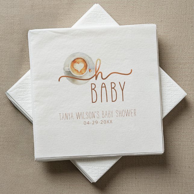 Oh Baby Coffee Baby Dusche Serviette (Oh baby - Napkins)