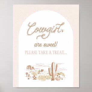 Oh Baby Cowgirl Babyparty Seil Favor Poster