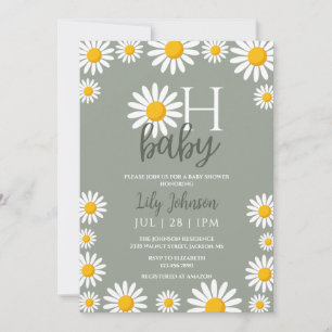 Oh Baby Daisy Gender Neutral Baby Dusche Einladung