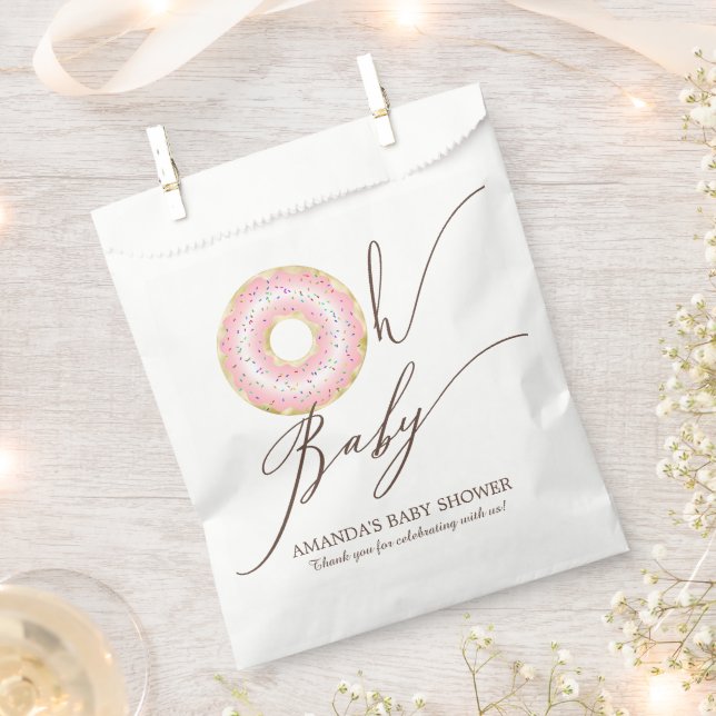 Oh Baby Donut Baby shower Favoriser les sacs (Coupé)