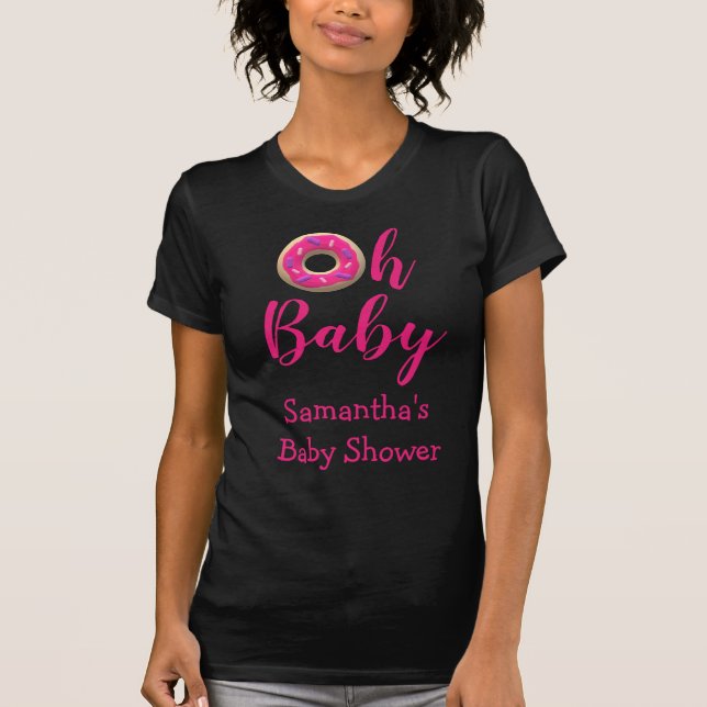 Oh Baby Donut Baby shower T-shirt (Devant)