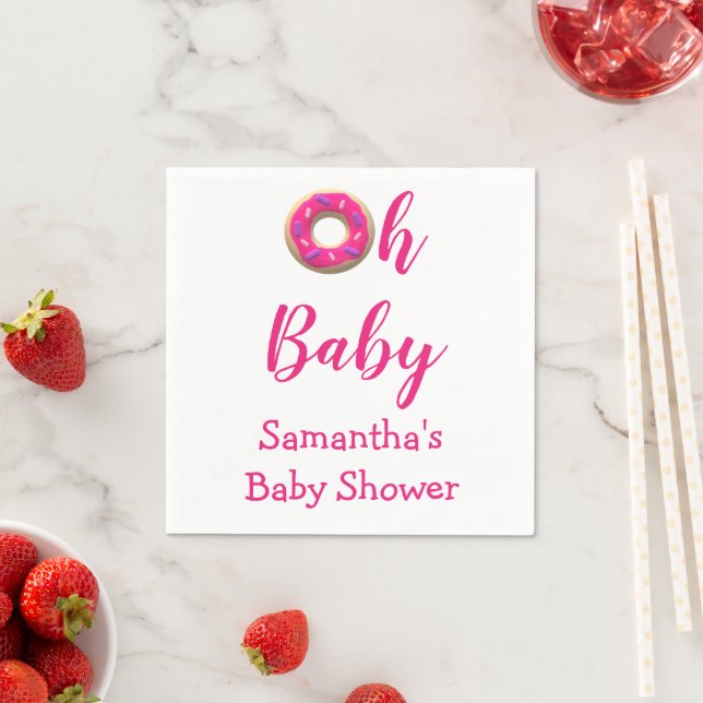 Oh Baby Donut Babydusche Serviette (Beispiel)