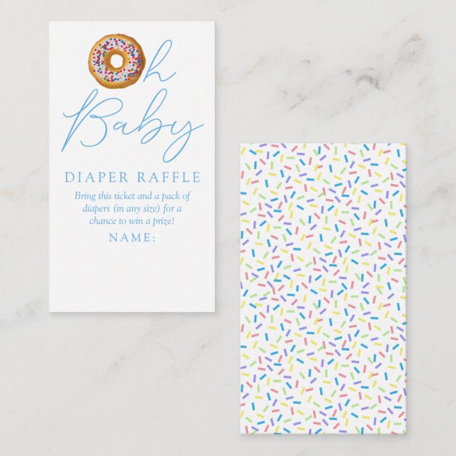 Oh Baby Donut Sprinkle Babydusche Windelwanne E Begleitkarte (Vorne/Hinten)